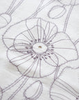 Embroidery Style Poppy Flowers Cotton Lawn