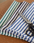 Marine Stripe Textured Cotton Lawn