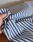Marine Stripe Textured Cotton Lawn