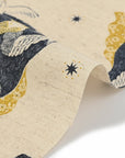 Sanae Sugimoto Vacation Cotton Linen Sheeting - Ecru x Purple EGX-9220-3