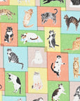 Paper Message Cat's Room Cotton Sheeting