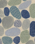 Pathway by Bookhou - Stones Cotton Linen Sheeting - Blue