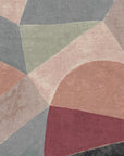 Pathway by Bookhou - Shapes Cotton Linen Sheeting - Dark Pink