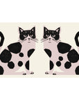 echino Nekonoe TWO CAT Cotton Linen Canvas Panel Fabric EYX-91100-100