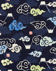 Mt Fuji and Clouds Cotton Dobby Cloth YGA-89040-2
