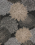 Layered Chrysanthemum Cotton Knit Jacquard - Black