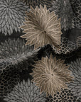 Layered Chrysanthemum Cotton Knit Jacquard - Black