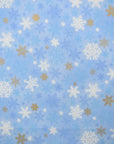 Snowflake Cotton Shirting - Light Blue