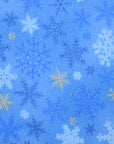 Snowflake Cotton Shirting - Dark Blue