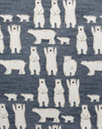 Polar Bears Cotton Twill - Blue