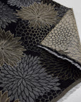 Layered Chrysanthemum Cotton Knit Jacquard - Black