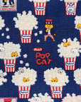 Pop Cat Cotton Canvas - Navy