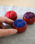Hiro Urushi Wood Cup Pincushion - Solid Colors