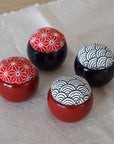Hiro Urushi Wood Cup Pincushion - Japanese Patterns
