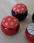 Hiro Urushi Wood Cup Pincushion - Japanese Patterns