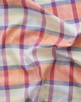 Madras Plaid Yarn Dyed Cotton Linen Lawn - Red