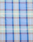 Madras Plaid Yarn Dyed Cotton Linen Lawn - Blue