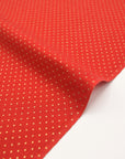 Glittery Dot Cotton Shirting - Red