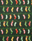 Christmas Stocking Cotton Shirting - Green