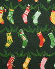 Christmas Stocking Cotton Shirting - Green