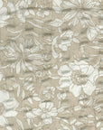 Floral Pattern Textured Cotton Viyella - Beige NF-66100-101