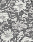 Floral Pattern Textured Cotton Viyella - Grey NF-66100-101