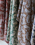Vintage Paisley Block Print-inspired Cotton Voile