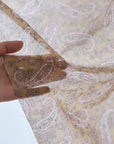 Vintage Paisley Block Print-inspired Cotton Voile