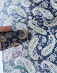Vintage Paisley Block Print-inspired Cotton Voile