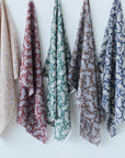 Vintage Paisley Block Print-inspired Cotton Voile