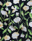 Flownny Watercolor Peony Cotton Lawn - Black NFA-1050-51