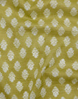 Vintage Floral Silhouette Block Print-inspired Cotton Lawn - Mustard NFA-3100-102