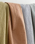 Yarn Dyed Gingham Seersucker Organic Cotton Fabric - Red TS-2039-1
