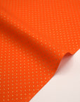 Glittery Dot Cotton Shirting - Orange