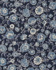 Posy Flowers Cotton Linen Sheeting - Navy YGA-79060-2