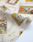 Tarot Cats Cotton Sheeting - White