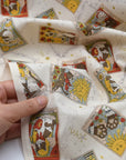 Tarot Cats Cotton Sheeting - White