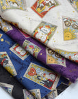 Tarot Cats Cotton Sheeting - Black
