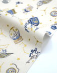 Constellation Cats Cotton Sheeting - White
