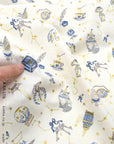 Constellation Cats Cotton Sheeting - White