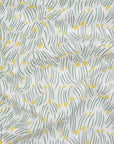 Floral Cool Breeze Cotton Sheeting - White YGA-91100-1