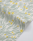 Floral Cool Breeze Cotton Sheeting - White YGA-91100-1