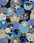 Powerful Animal Sheep Cotton Oxford - Navy