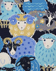 Powerful Animal Sheep Cotton Oxford - Navy