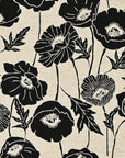Poppy Flowers Cotton Linen Sheeting