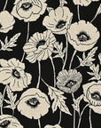 Poppy Flowers Cotton Linen Sheeting