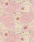 Pastel Bonbon Bear & Dog Cotton Oxford YKA-39030-1