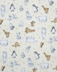 Artic Animals Cotton Double Gauze - Cream