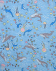 Aquatic Animals Cotton Double Gauze - Light Blue