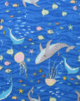 Aquatic Animals Cotton Double Gauze - Blue